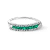 Anillo Esmeraldas y Brillantes Amelia 0.33