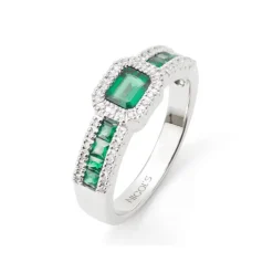 Anillo Esmeraldas y Diamantes Diamond Color