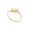 Anillo Estrella Diamante Oro Amarillo Always