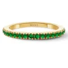 Anillo Granate Verde Dafne Band