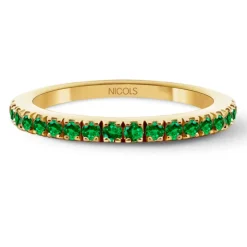 Anillo Granate Verde Dafne Band