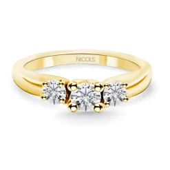 Anillo Megan Trilogy 0.55 Oro Amarillo