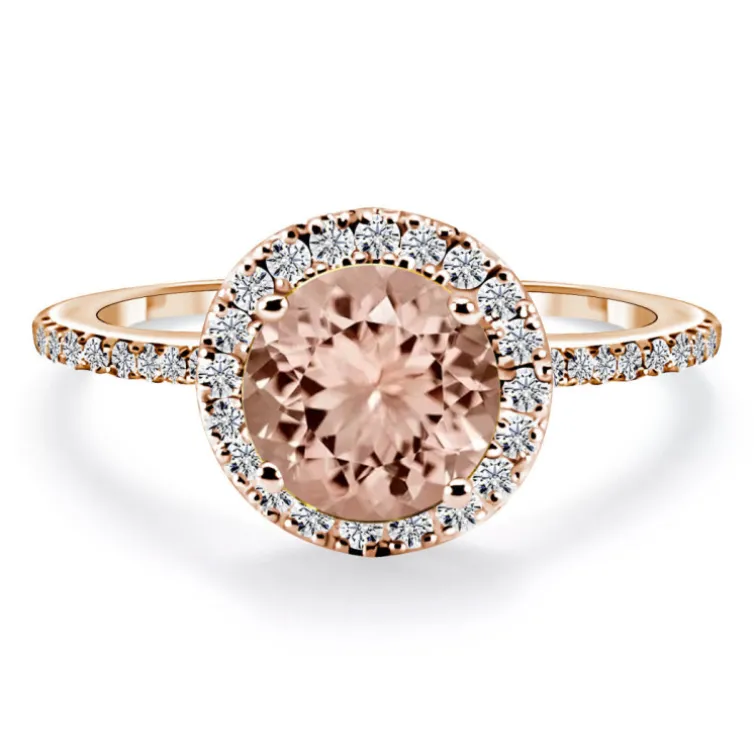 Anillo Morganita Diamantes Colorfull