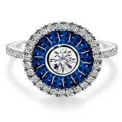 Anillo Ojo De Perdiz Zafiro 0.75