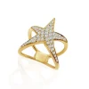 Anillo Oro Amarillo Y Diamantes Estrella De Mar