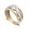 Anillo Oro Basic Gold Cenefa Cruzada