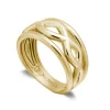 Anillo Oro Basic Gold Cenefa Cruzada