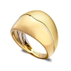 Anillo Oro Basic Gold Doble Concha Unida
