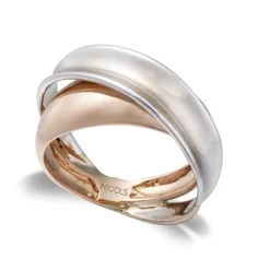 Anillo Oro Basic Gold Doble Banda Cruzada