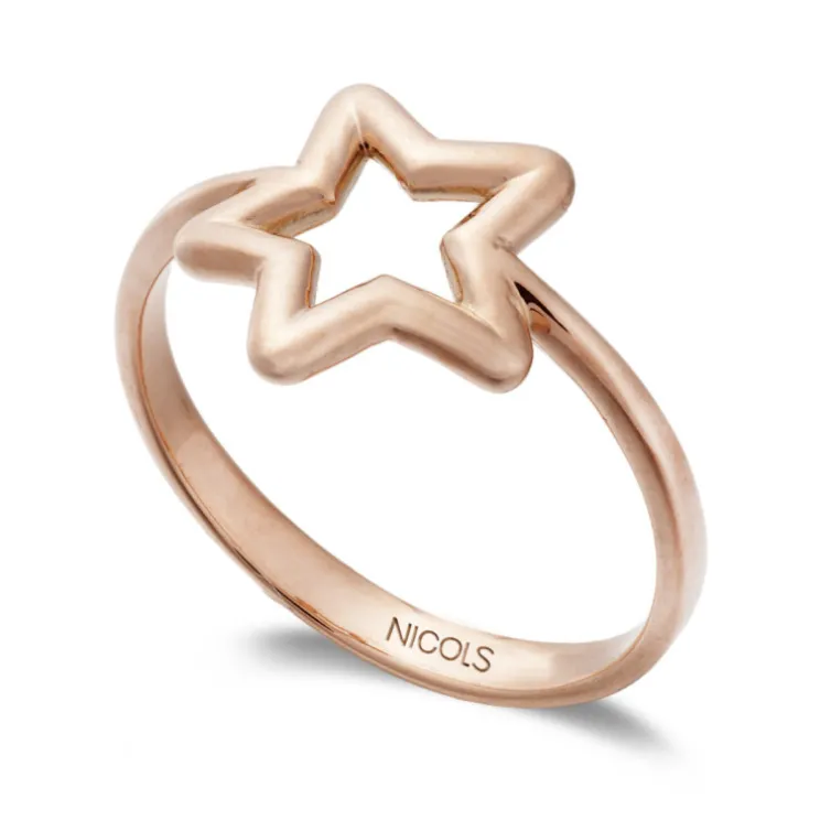 Anillo Oro Basic Gold Estrella Fina