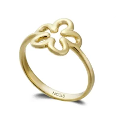 Anillo Oro Basic Gold Flor Fina