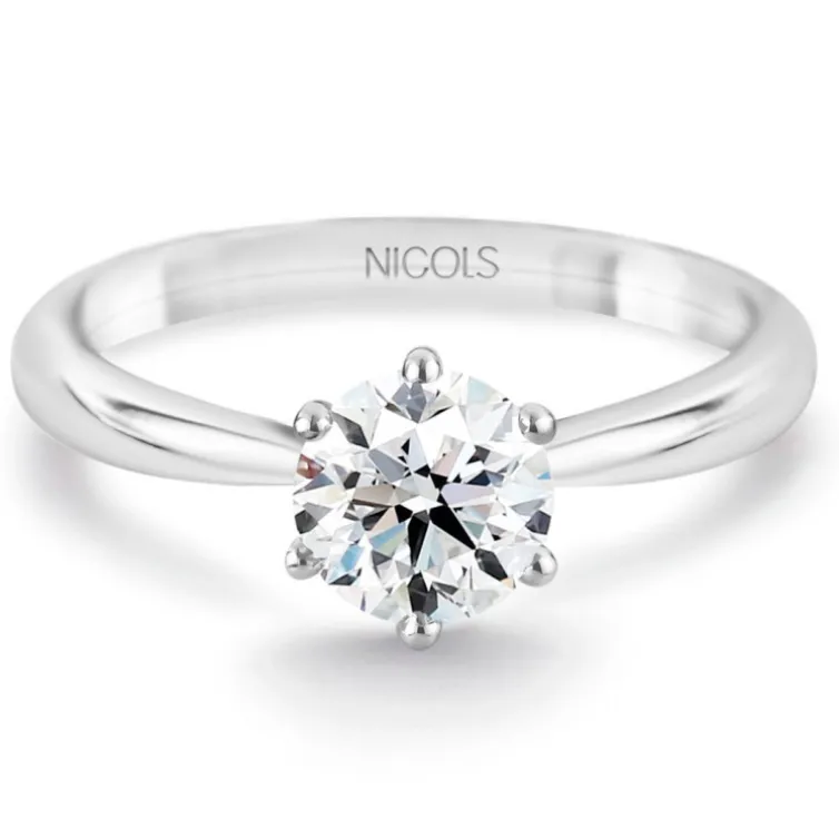 Anillo Oro blanco diamante 0,10 a 0,70 Ct. Alexia