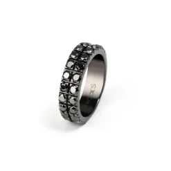Anillo Oro Diamantes Negros Black Power