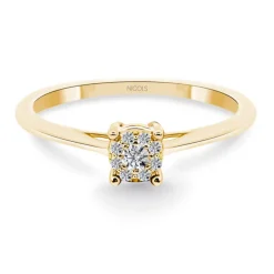Anillo Oro Diamantes Rosetón Detail
