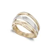 Anillo Oro Elegancia Tres Bandas Planas