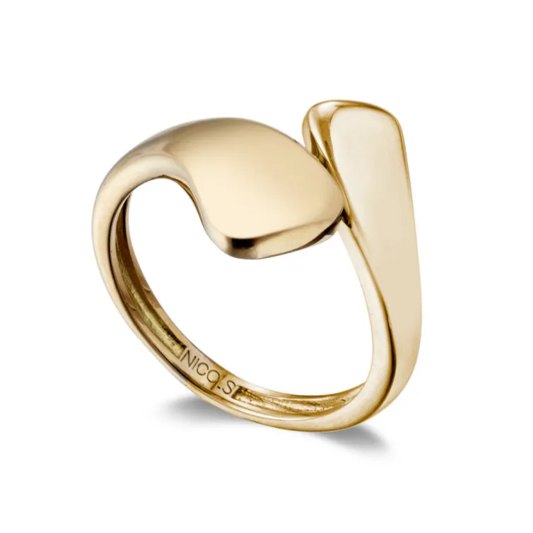 Anillo Oro Elegancia Tu y Yo Concava
