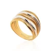 Anillo Oro Minimalista 5 Bandas onduladas