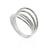 Anillo Oro Minimalista 5 Lineas Onduladas
