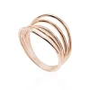 Anillo Oro Minimalista 5 Lineas onduladas
