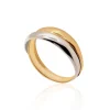 Anillo Oro Minimalista Onda Doble