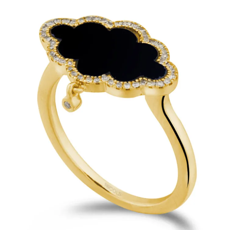 Anillo Oro Onix Opaque Stones