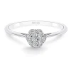 Anillo Pasión de Diamantes 0.15 Hexagonal Oro Blanco
