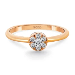 Anillo Pasión de Diamantes 0.15 Oro Rosa