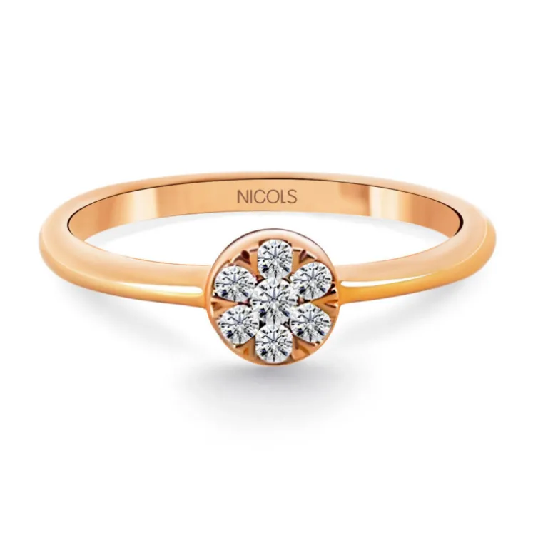 Anillo Pasión de Diamantes 0.15 Oro Rosa