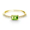 Anillo Peridoto Delphina Diamantes Oro Amarillo