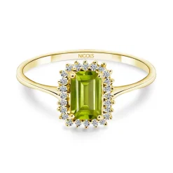 Anillo Peridoto y Diamantes Candy