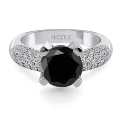 Anillo Platino Diamante Negro Madonna Black Power 4.50Ct