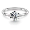 Anillo Platino solitario diamante 0,10 a 0,70 Ct. Charlotte