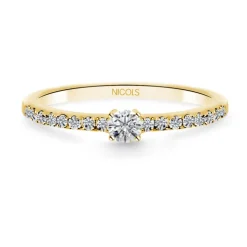 Anillo Promesa Dafne Petit 0.10 Oro Amarillo