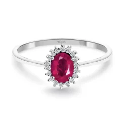 Anillo Rubí 0.50 Diamantes Candy