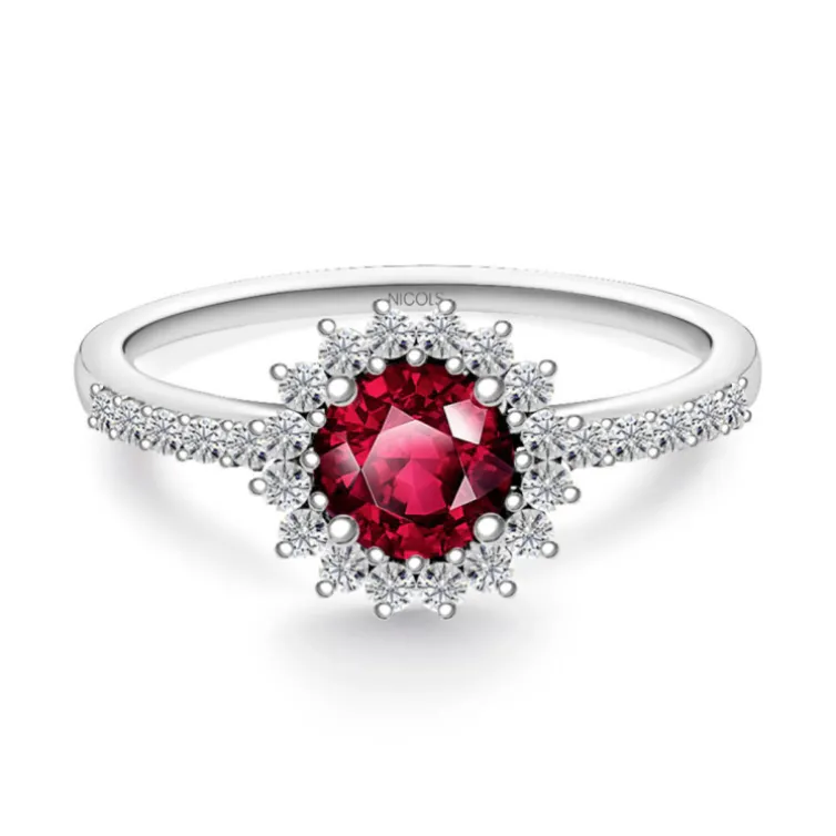 Anillo Rubí Margarita 0.60