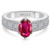 Anillo Rubí Oval y Diamantes Lola 1.00