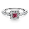 Anillo Rubí y Diamantes Diamond Color Orla Square