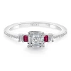Anillo Rubí y Diamantes Princess