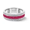 Anillo Rubíes y Diamantes Baguette Amelia 0.30