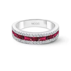 Anillo Rubi Alianza Baguette Amelia