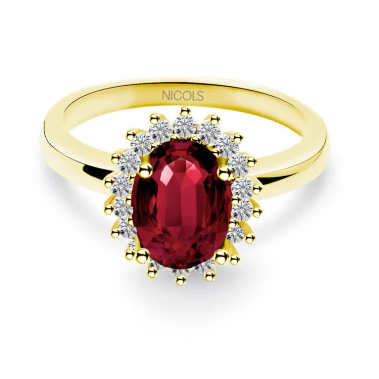 Anillo Rubi Dalia 1.30 Oro Amarillo