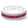 Anillo Rubis Princesa y Diamantes Amelia 0.30