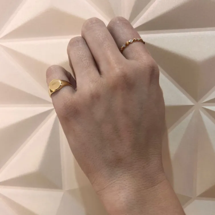 Anillo Sello Oro Mujer Small Circle