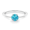 Anillo Solitario Brillante Azul Isabella 0.40Ct
