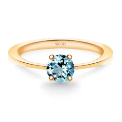 Anillo Solitario Brillante Azul Isabella 0.40Ct