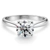Anillo solitario diamante 0,10 a 0,70 Ct. Nicole platino