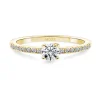 Anillo Solitario Diamante Dafne Petit 0.25 Oro Amarillo