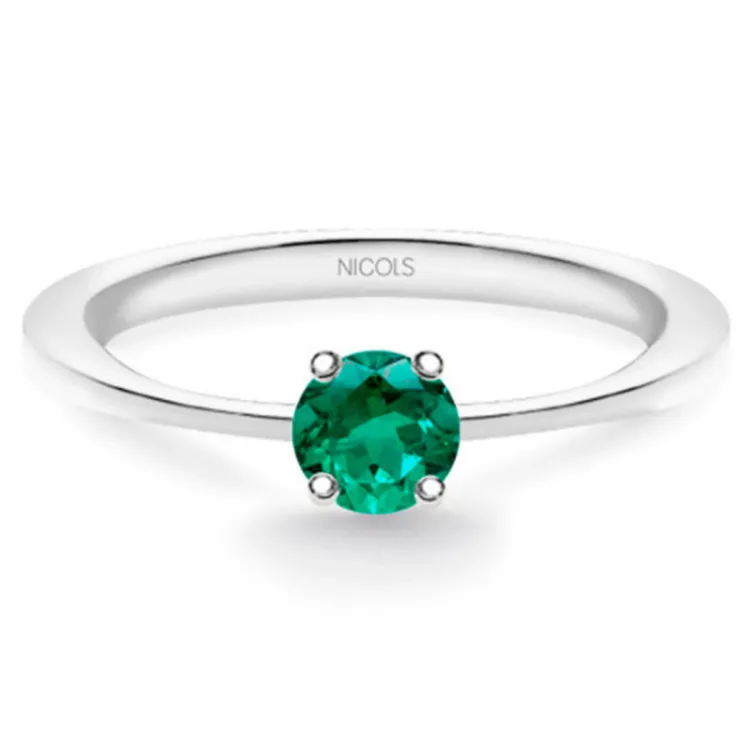 Anillo Solitario Esmeralda Isabella 0.20Ct