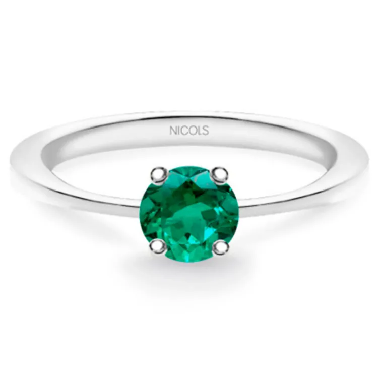 Anillo Solitario Esmeralda Isabella 0.50Ct