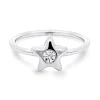 Anillo Solitario Estrella 0.08